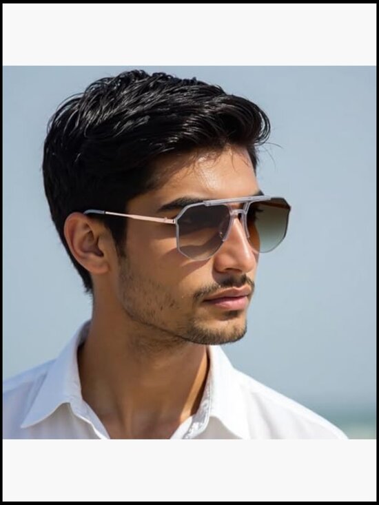 Polarized Aviator Sunglasses Oversized Metal UV400 Flat Top main image 4
